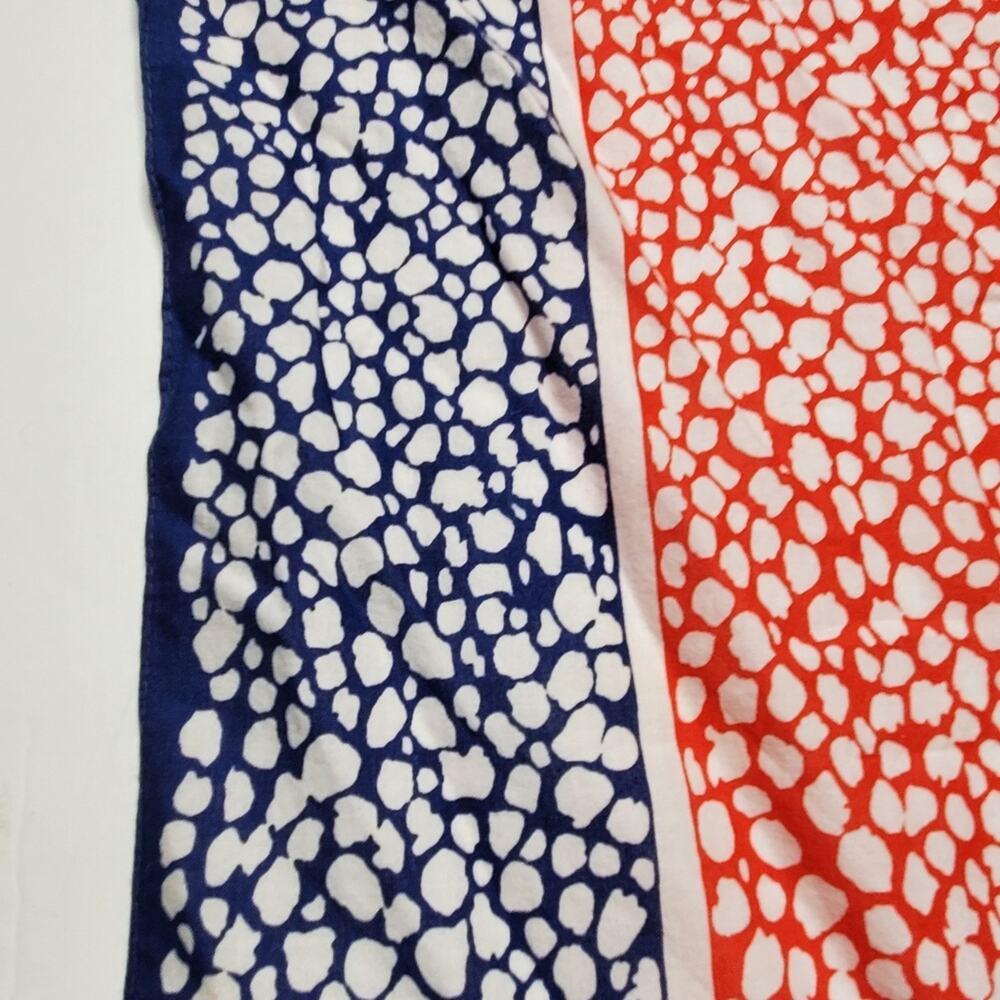 Vintage Diane Von Furstenberg Cotton Red, white and blue handkerchief - Picture 7 of 7